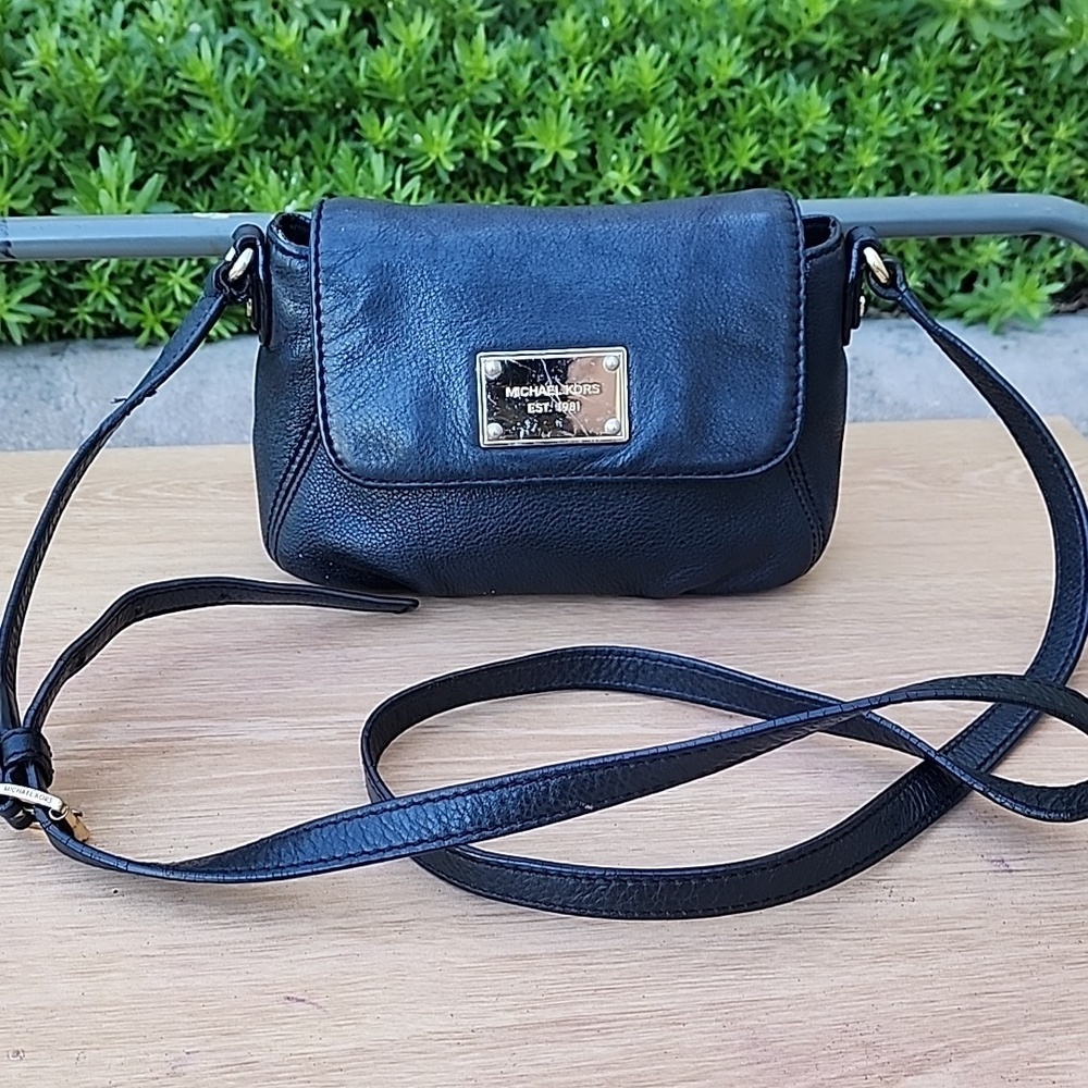 Authentic Michael Kors mini black crossbody